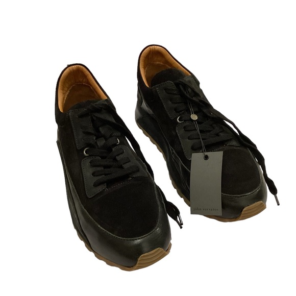 NWT John Varvatos Collection Les Low Black Trainer Sneakers Size 13 - Picture 4 of 16
